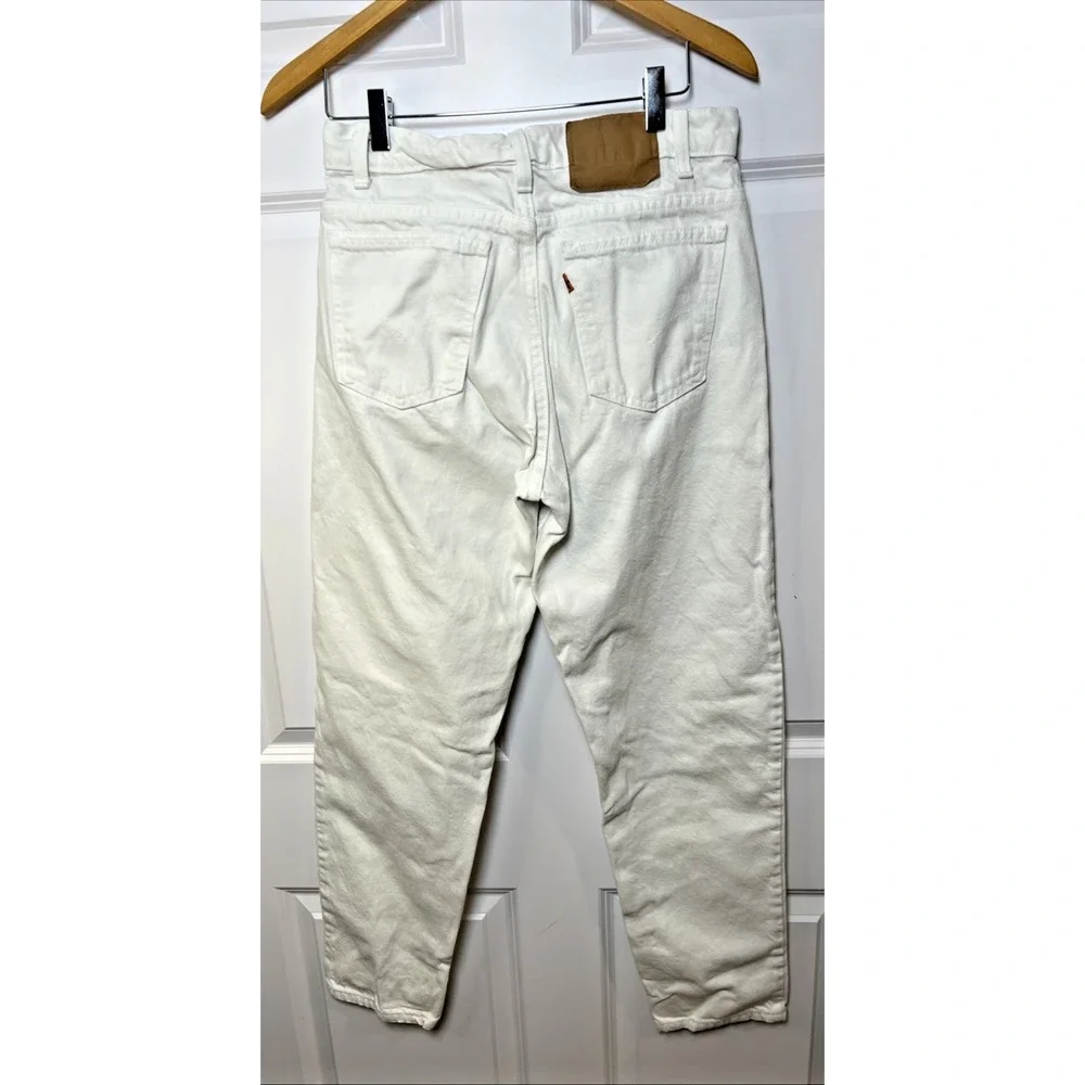 Levi's Orange Tab 550 White Jeans W31 L30 USA Vintage Relaxed Tapered Leg Denim
